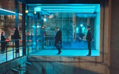 Setting the scene for filming in central London